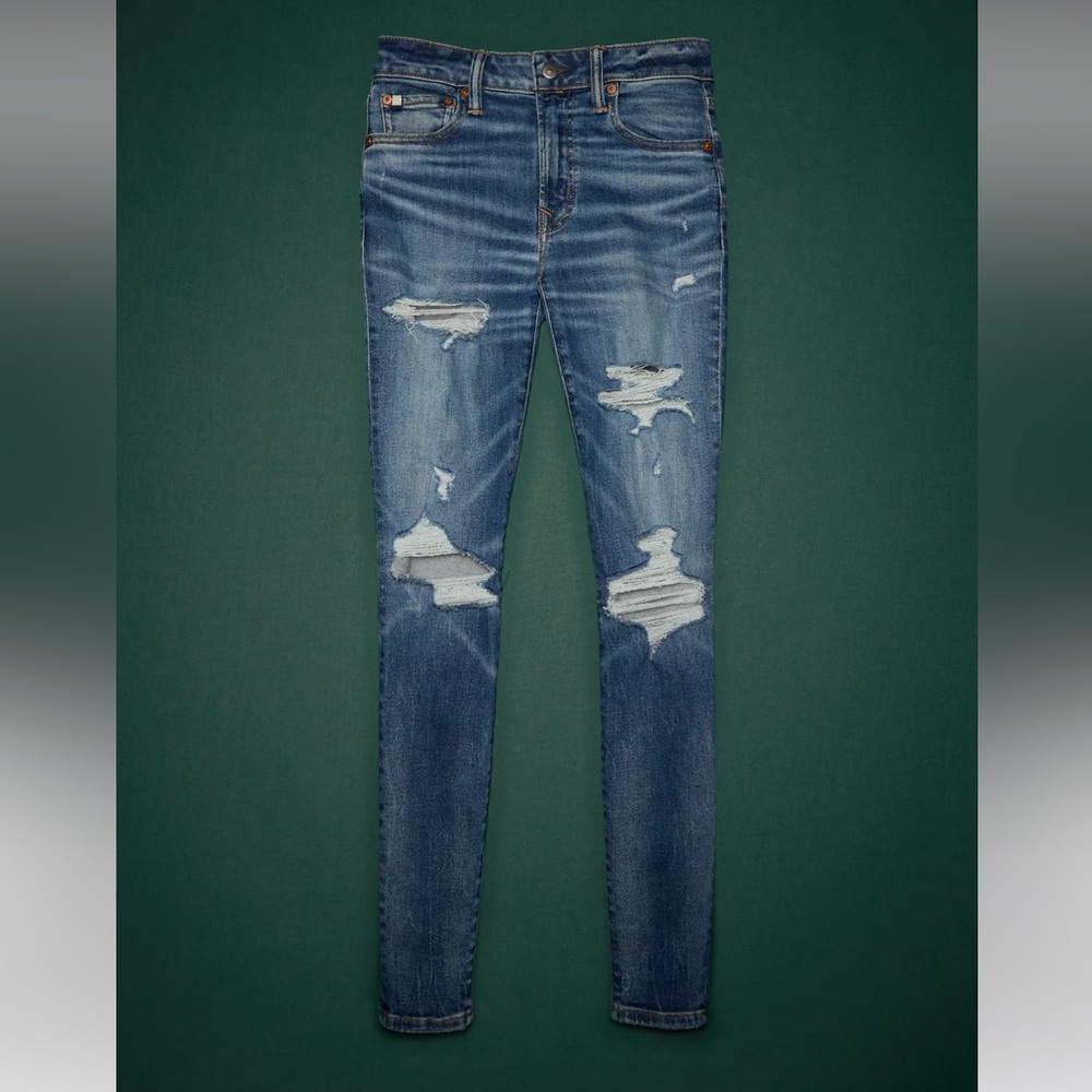 AE77 Premium Destroyed Denim Jeggings